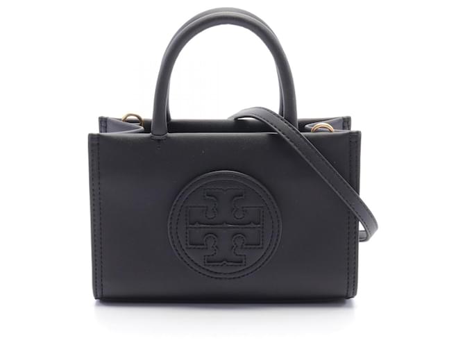 Borsa mini logo Tory Burch in ecopelle, borsa 2 in 1 Nero