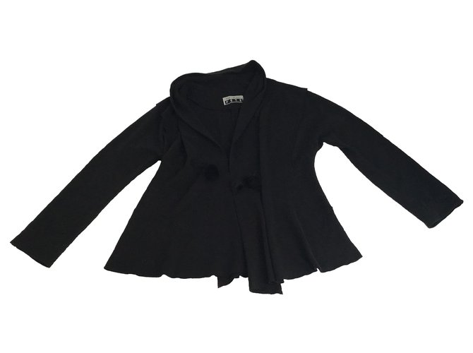 Giacca blazer asimmetrica Issey Miyake Raw Edges Nero