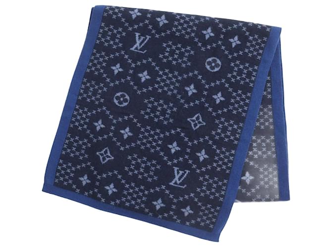 Sciarpa in cashmere Louis Vuitton M76262 Blu navy