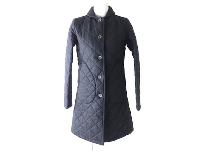 Cappotto in lana trapuntato Mackintosh per donne, nero