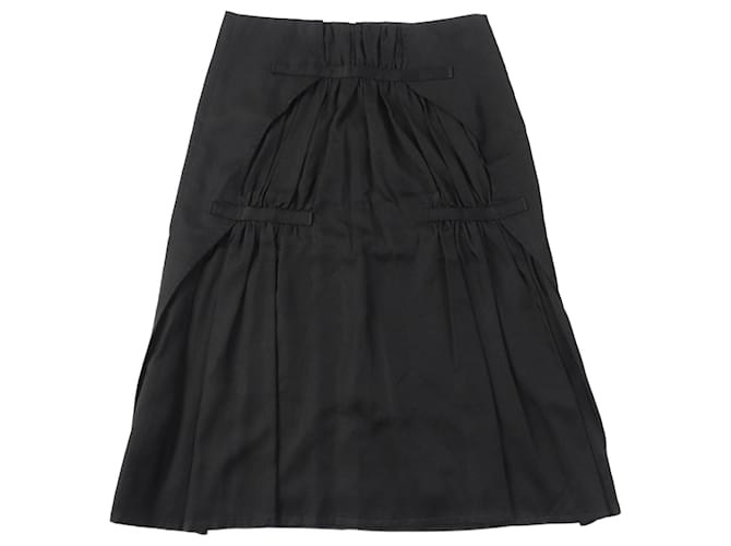 Gonna lunga plissettata Issey Miyake nera Nero