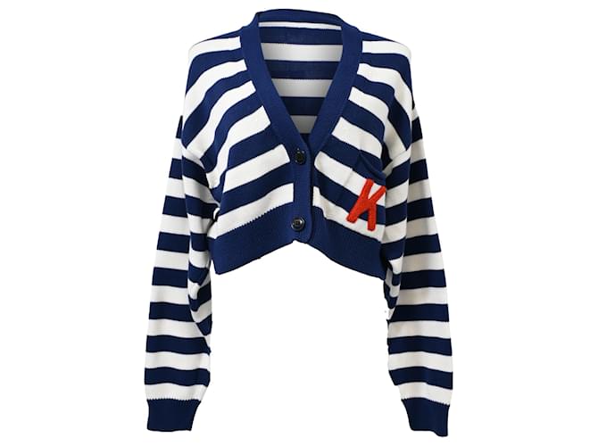 Cardigan corto a righe K-Patch di Kenzo in cotone multicolore