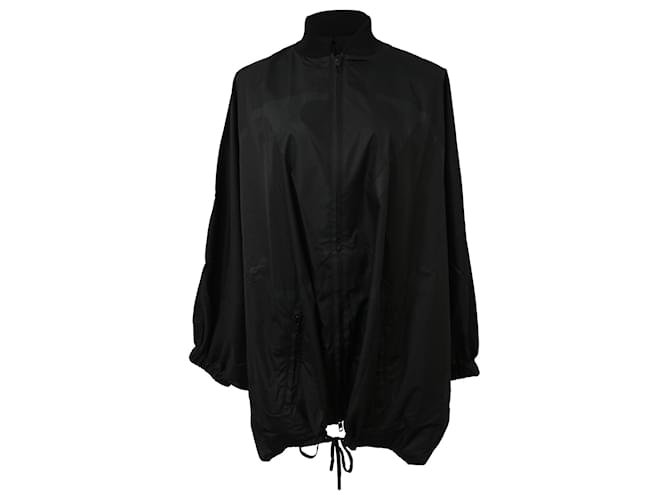 Giacca bomber con tasche con zip e vita regolabile Valentino Garavani in poliestere nero