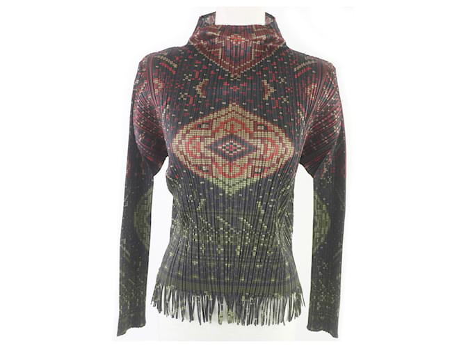 Top plissettato con frange Issey Miyake Ortega Nero