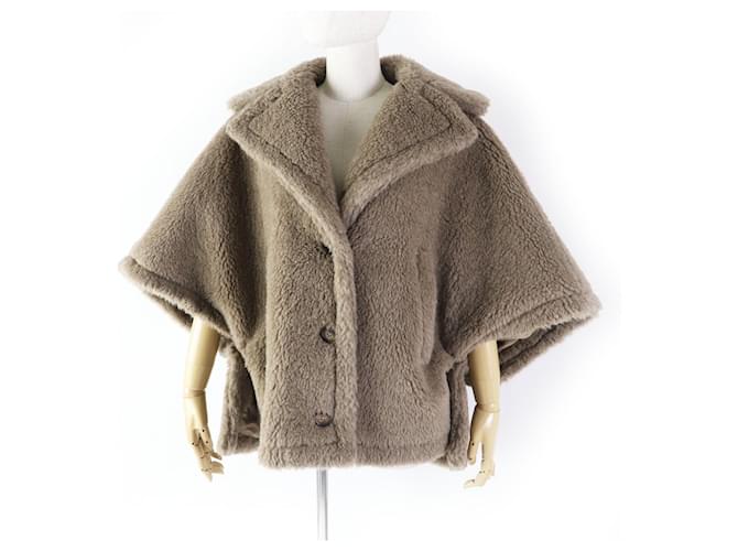 Cappotto corto in alpaca Teddy Bear Max Mara marrone ML