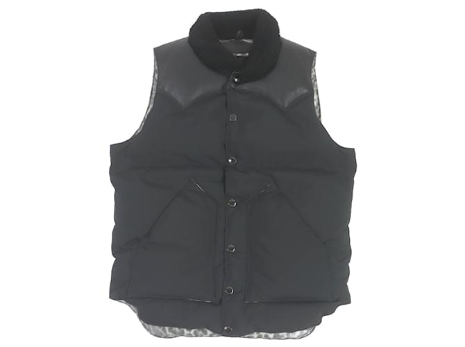 Autre Marque 1piu1uguale3 Gilet in pelle di montone nero 4