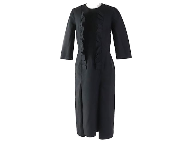 Autre Marque Abito a maniche corte con volant COMME des GARCONS XS Nero