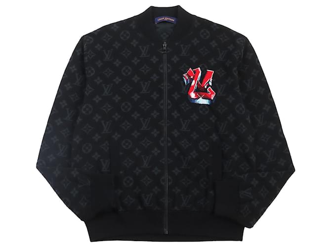 Blouson con zip Graffiti Louis Vuitton Nero M