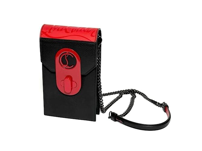 Pochette per smartphone a spalla Christian Louboutin per donne Nero