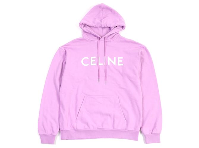 Céline Felpa con logo Celine stampato Lavanda M