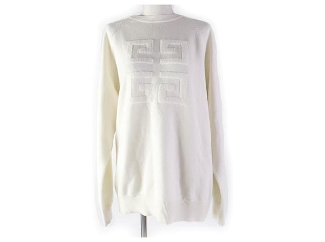 Maglione in cashmere Givenchy logo 4G avorio M Crudo