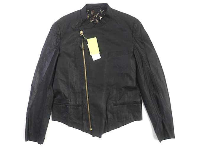 Giacca in pelle Paul Smith Riders nera M Nero