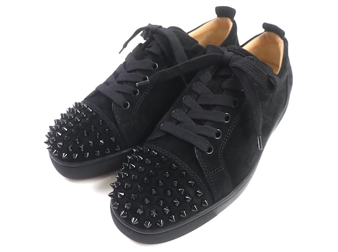 Sneakers basse in suede nere Christian Louboutin Nero