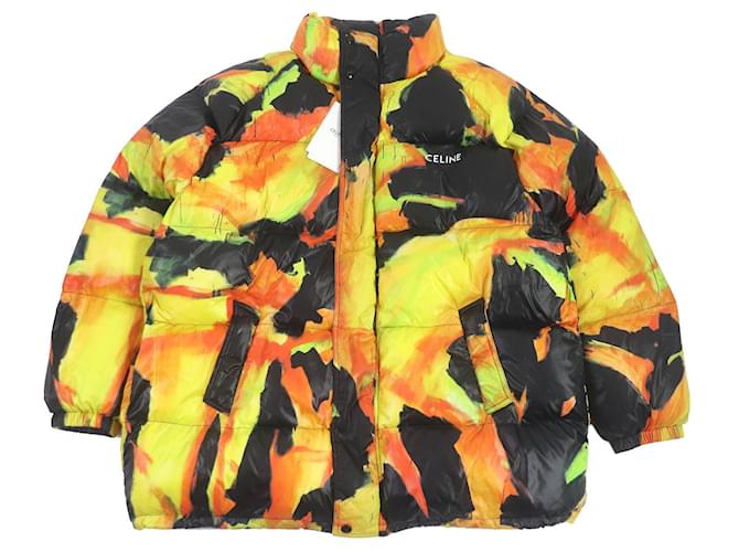 Céline Giacca puffy in nylon Celine arancione