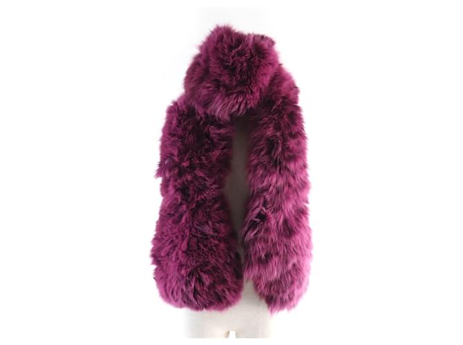 Sciarpa in pelliccia di volpe LOEWE viola per donne Porpora