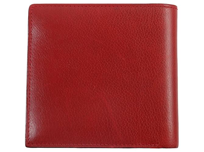 MCM Portafoglio bifold compatto in pelle John Lobb rosso