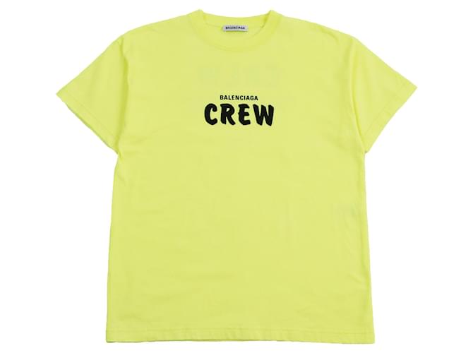 T-shirt in cotone Balenciaga gialla S Giallo