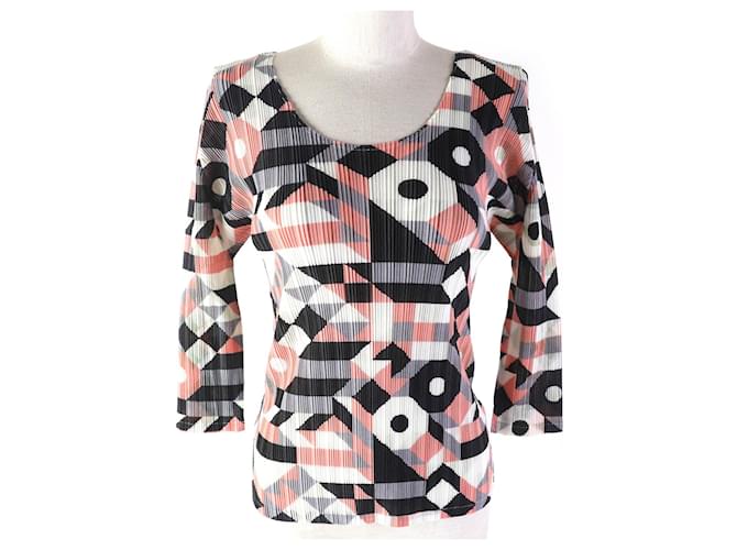Autre Marque T-shirt Issey Miyake Pleats Please PP33-FK342 Multicolore