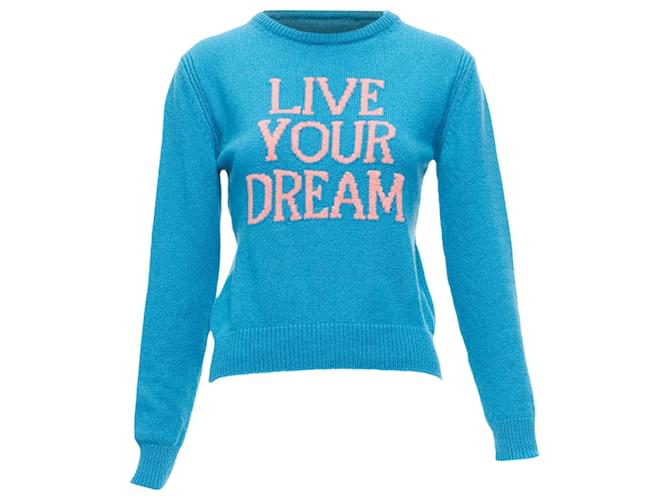 ALBERTA FERRETTI Vivi Il Tuo Sogno maglione cropped in cashmere Blu