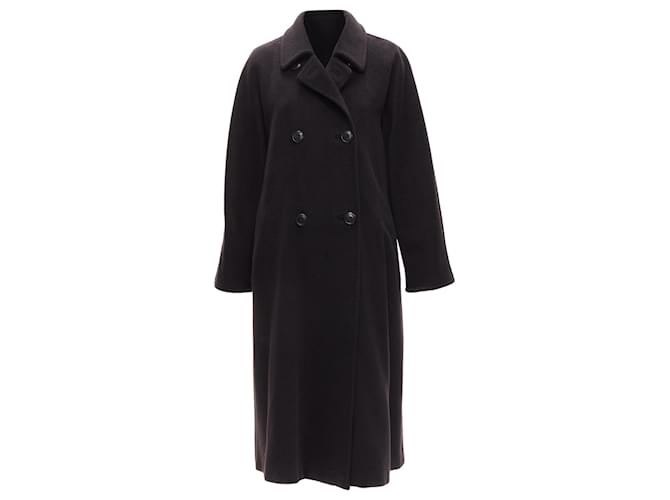 Cappotto doppiopetto in cashmere e lana vergine Max Mara Nero