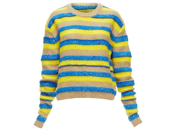 Autre Marque Top in maglia lurex con paillettes miste a righe ASHISH Giallo