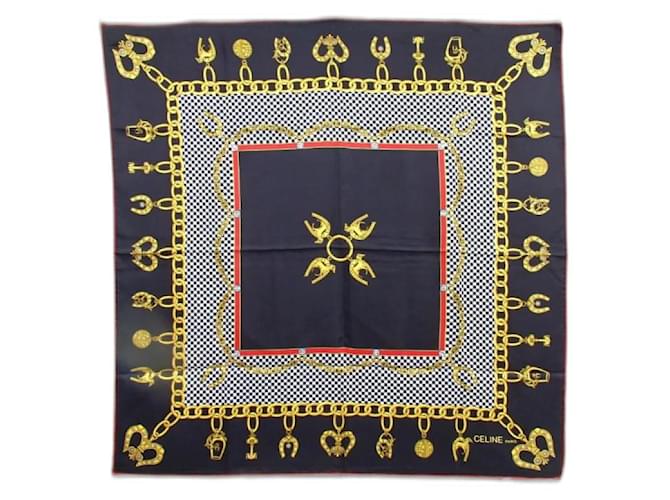 Céline Sciarpa di seta Celine Nero