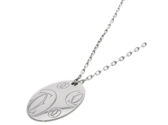 Collana Ovale Cartier Buon Compleanno in Oro Bianco 18K