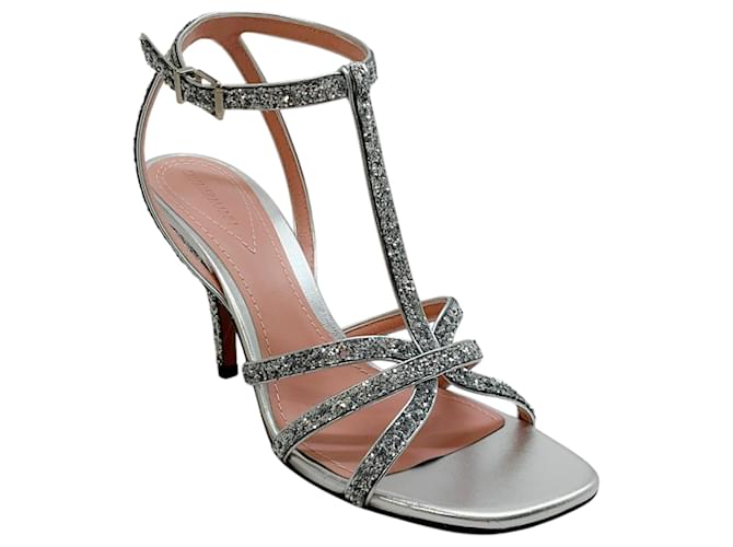 Sandali Aura argentati con paillettes Zimmermann Argento