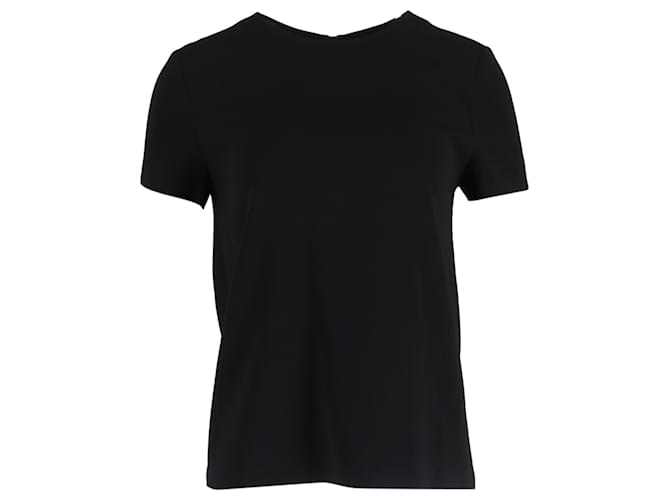 Top a maniche corte con zip sul retro Diane von Furstenberg Melissa in triacetato nero