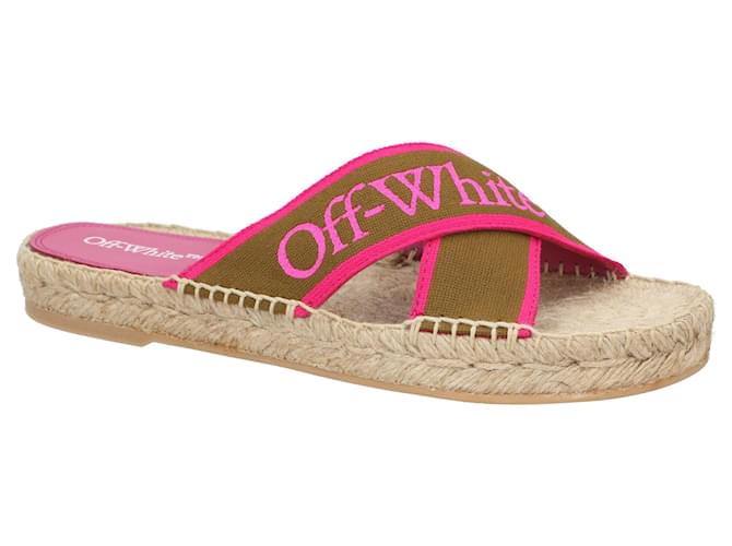 Espadrillas in cotone verde Off White