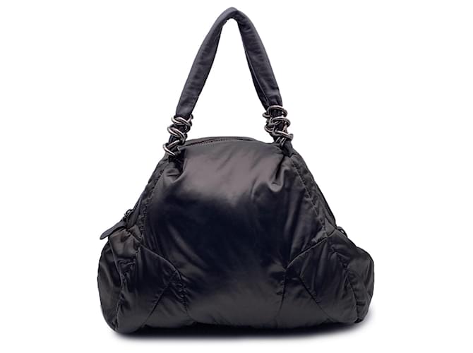 Fay Borsa a spalla in nylon lucido nero