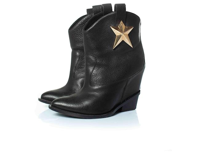Giuseppe Zanotti stivali a stella con zeppa nascosta Nero