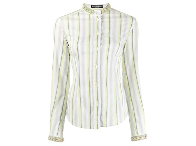 Camicia in cotone a righe Dolce & Gabbana Multicolore