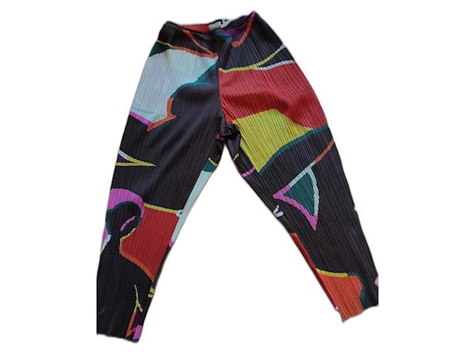 Issey Miyake Pantalone plissettato Pleats Please Multicolore