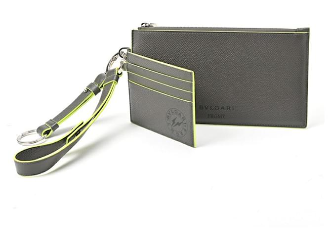 Bulgari Pochette in pelle Bvlgari x Fragment Design Marrone Giallo