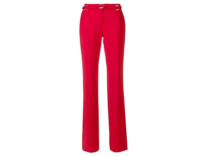Pantaloni in lana rossa Versace - anni 2000 Rosso