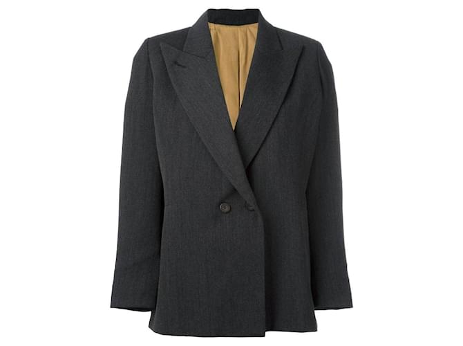 Blazer in lana grigio scuro Jean Paul Gaultier Bordò