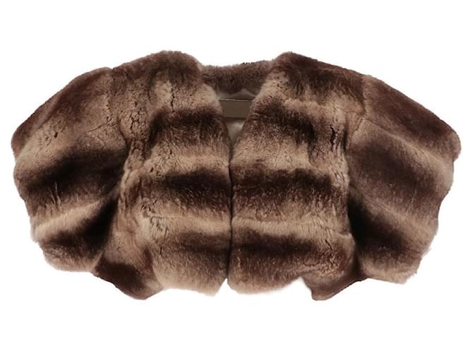 Bolero in cincillà marrone Dolce & Gabbana - anni 2000