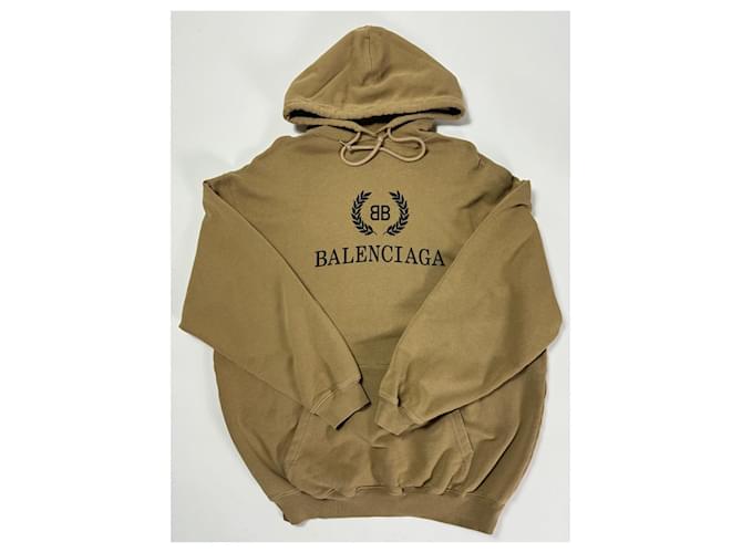 Felpa con stemma Balenciaga Beige