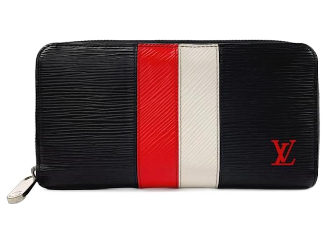 Portafoglio Zippy in pelle Epi Louis Vuitton Nero Rosso