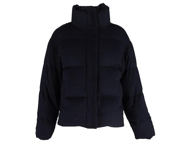 Cappotto Carah in flanella spazzolata Joseph in lana blu navy