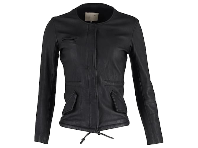 Giacca da motociclista Iro in pelle nera Nero