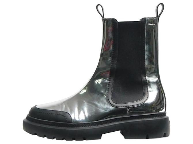 Bally Stivali Chelsea a specchio argento - taglia EU 38