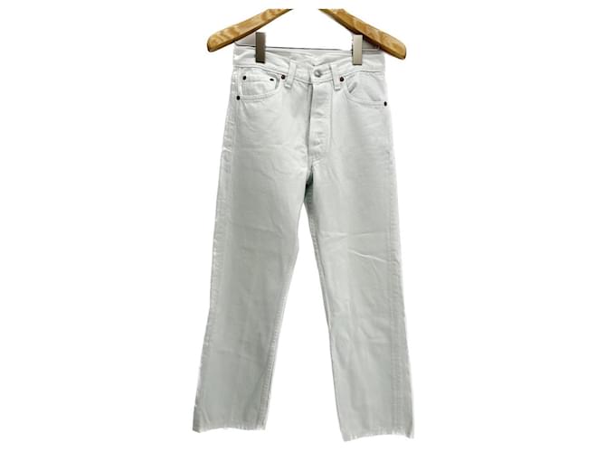 Jeans Levi's T.US 28 Cotone Bianco