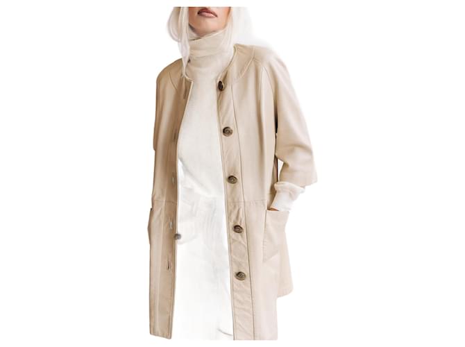 Marc by Marc Jacobs Cappotto in pelle crema D'oro