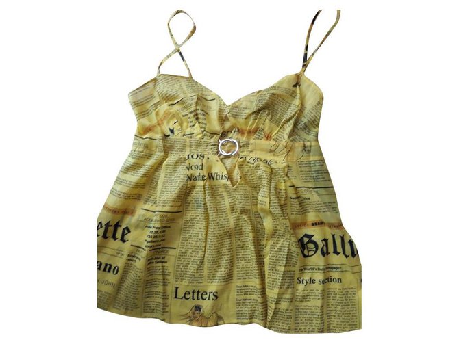 John Galliano Top Giallo