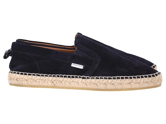 Espadrillas Jimmy Choo Vlad in suede blu navy