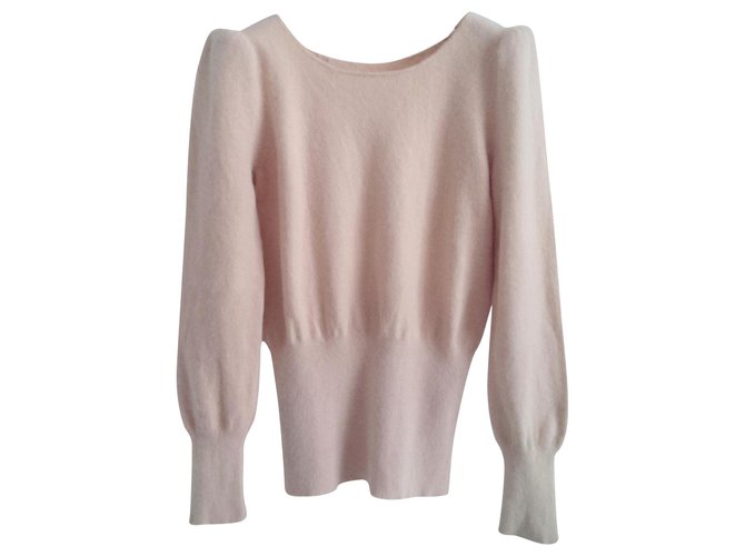 French Connection 70% capelli d'angora / coniglio. maniche a sbuffo. Beige