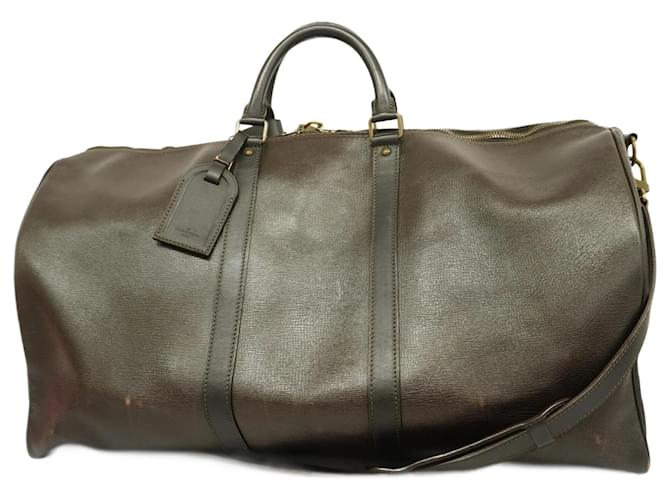 Borsa Boston Louis Vuitton Utah Keepall Bandoulière 55 Marrone