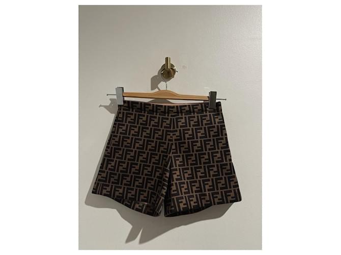 Shorts FENDI T.fr 9 anni Poliestere Marrone
